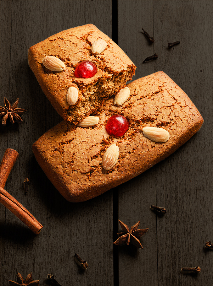 Lebkuchen mit Mandeln