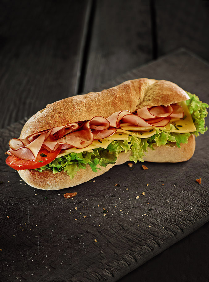 Ruguettino mit Schinken & Käse